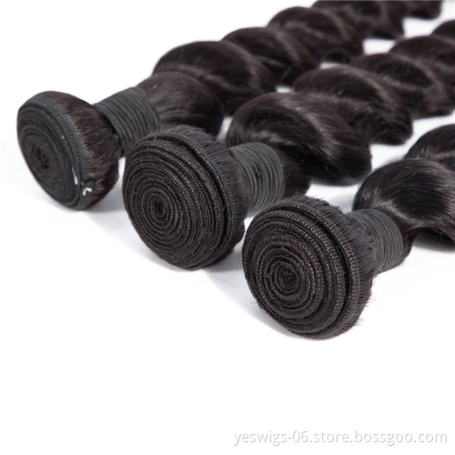 Cuticle Aligned Hair From India Loose Deep Hair Weaving 10A Grade Cuticle Aligned Raw Indian Human Virgin Hair Weave Extensions